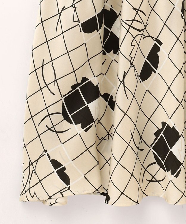 GRACE CONTINENTAL ラインフラワーシャツドレス キナリ