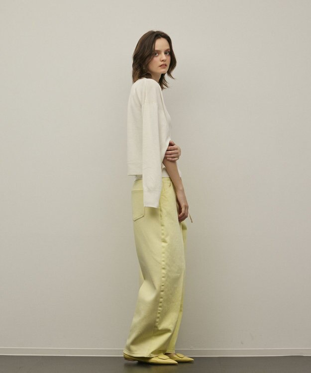 GRACE CONTINENTAL スリーブスリットニットカーディガン ホワイト