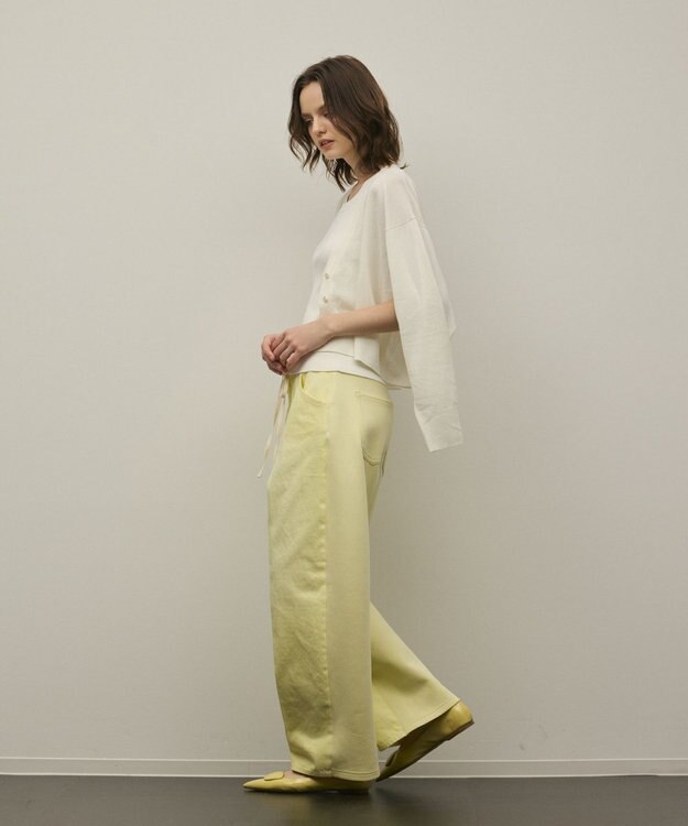 GRACE CONTINENTAL スリーブスリットニットカーディガン ホワイト