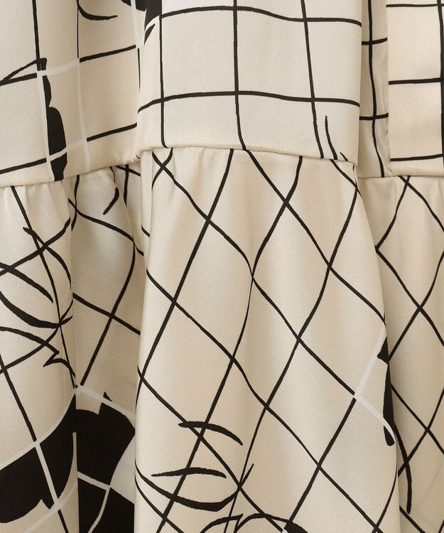 GRACE CONTINENTAL ラインフラワーシャツドレス キナリ