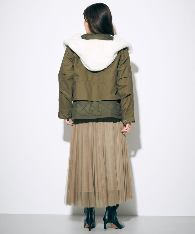 2023aw GRACE CONTINENTALフェザーチュールプリーツスカート フェザーチュールプリーツスカート / GRACE CONTINENTAL | GRACE