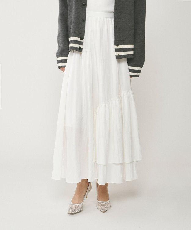 GRACE CONTINENTAL イレギュラーギャザースカート キナリ