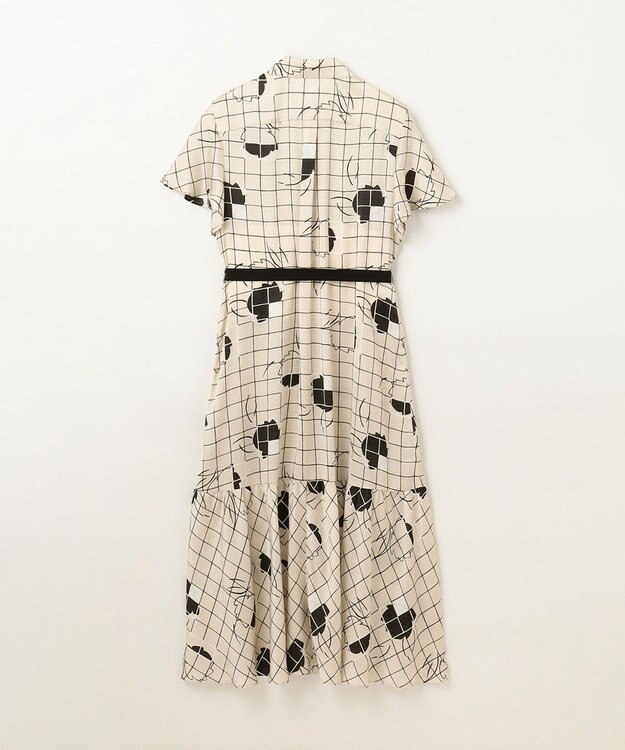 GRACE CONTINENTAL ラインフラワーシャツドレス キナリ