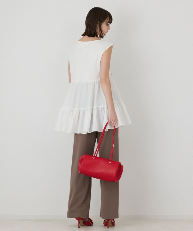 GRACE CONTINENTAL フレア切替カットトップ ホワイト