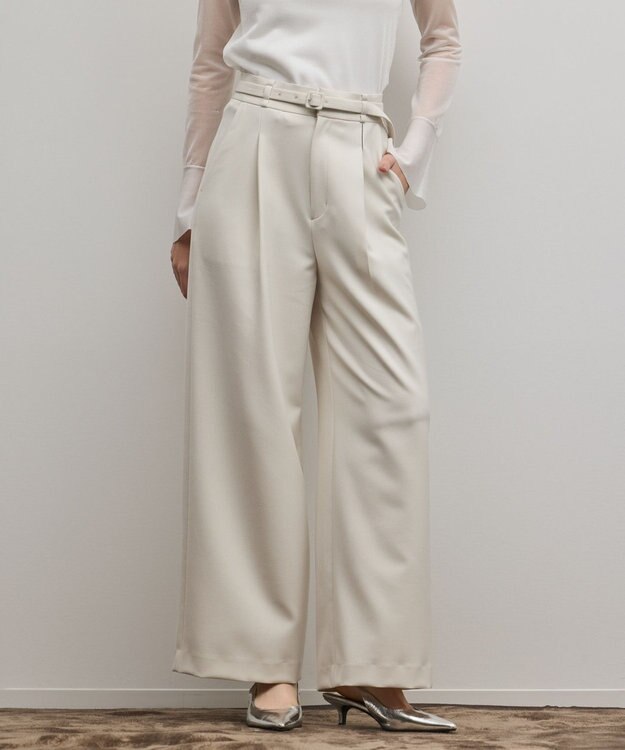 GRACE CONTINENTAL ダブルクロスワイドパンツ キナリ