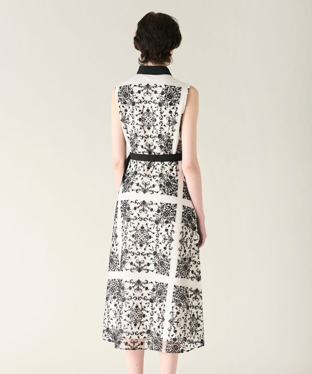 GRACE CONTINENTAL 刺繍フレアドレス キナリ