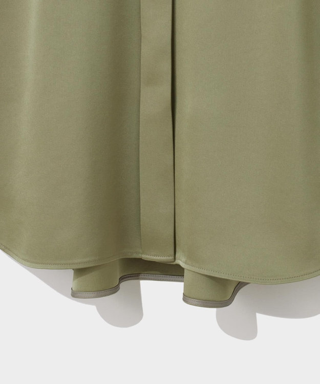 GRACE CONTINENTAL ダブルサテンシャツドレス カーキ