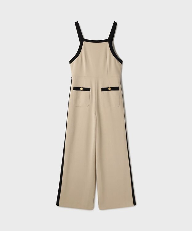 GRACE CONTINENTAL トリアセバイカラーサロペット ベージュ