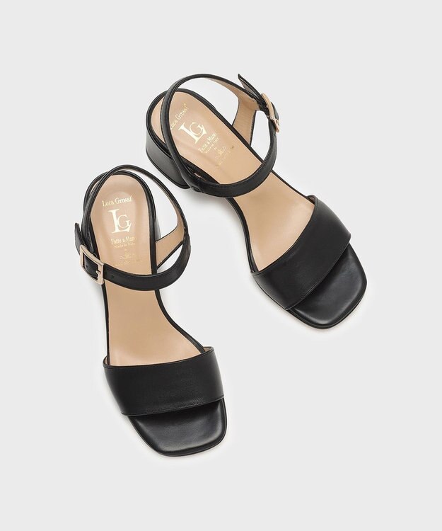 GRACE CONTINENTAL LUCA GROSSI ストラップヒール ブラック