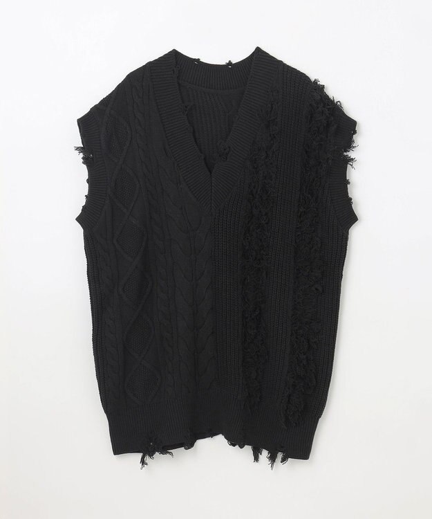 グレースコンチネンタル 24ss クラッシュニットトップ ニットベスト グレース クラッシュニットトップ / GRACE CONTINENTAL | GRACE
