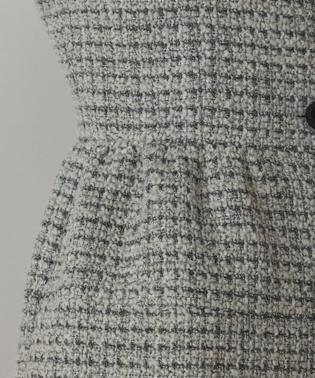 GRACE CONTINENTAL ツイードペプラムベスト ホワイト