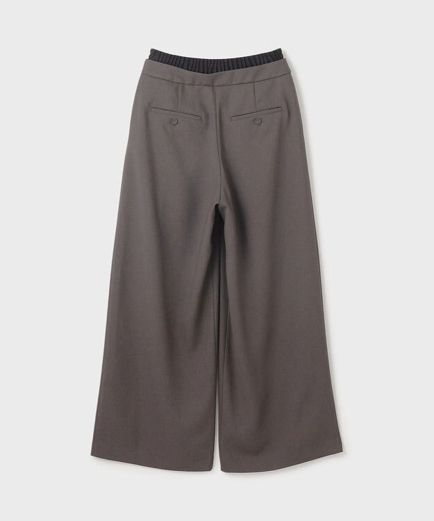 GRACE CONTINENTAL キャミ付レイヤードパンツ チャコール