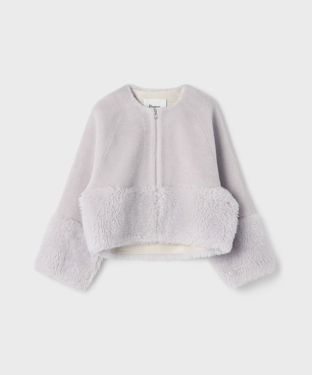 GRACE CONTINENTAL ウールボアジャケット サックス