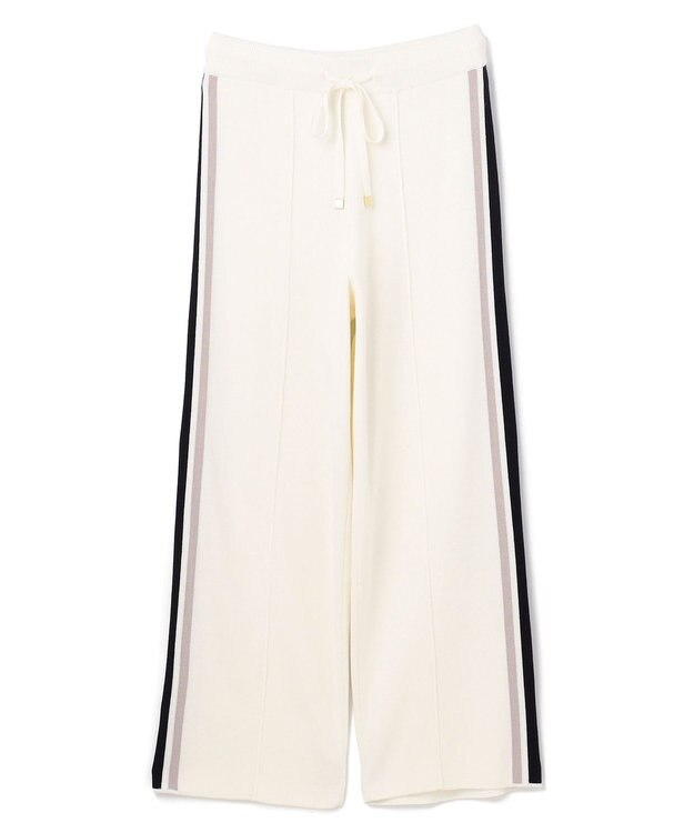 GRACE CONTINENTAL サイドラインニットパンツ ホワイト