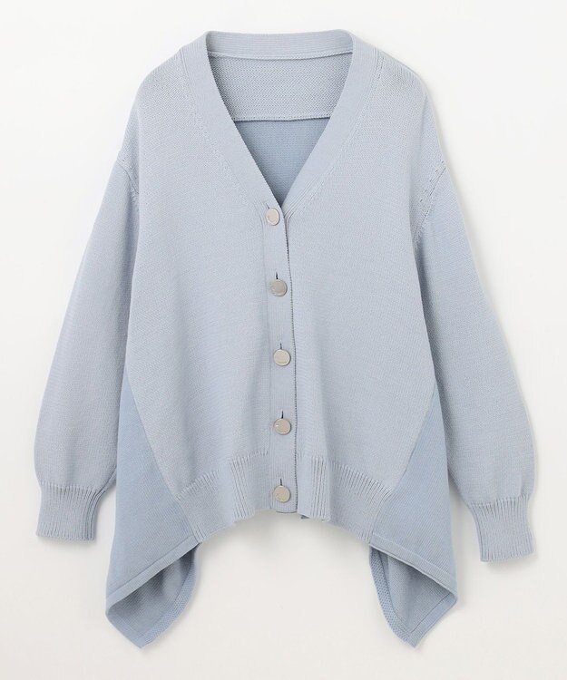 GRACE CONTINENTAL リリヤーンルーズカーディガン ブルー