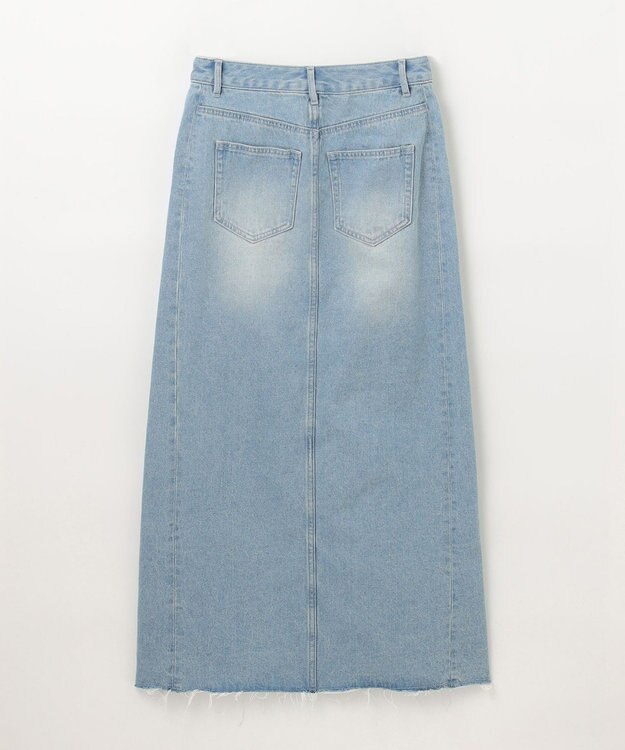 GRACE CONTINENTAL デニムタイトロングスカート サックス