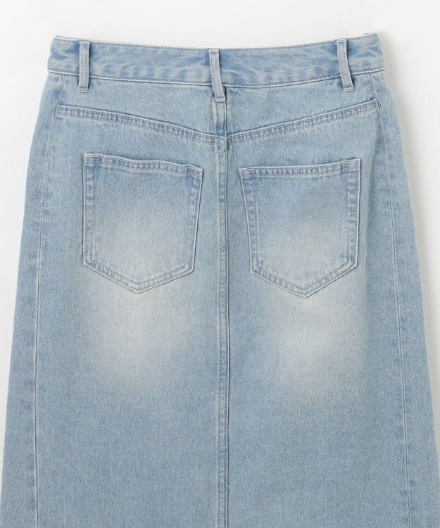 GRACE CONTINENTAL デニムタイトロングスカート サックス