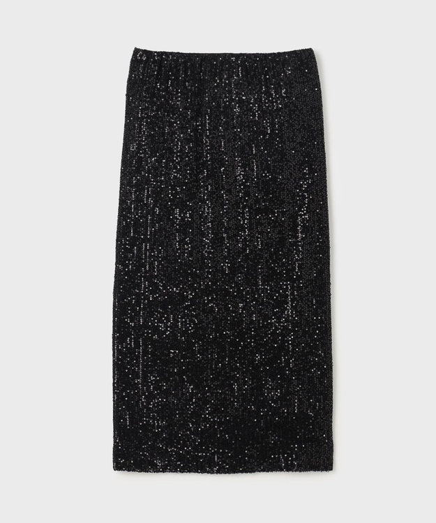 GRACE CONTINENTAL スパンコールタイトスカート ブラック