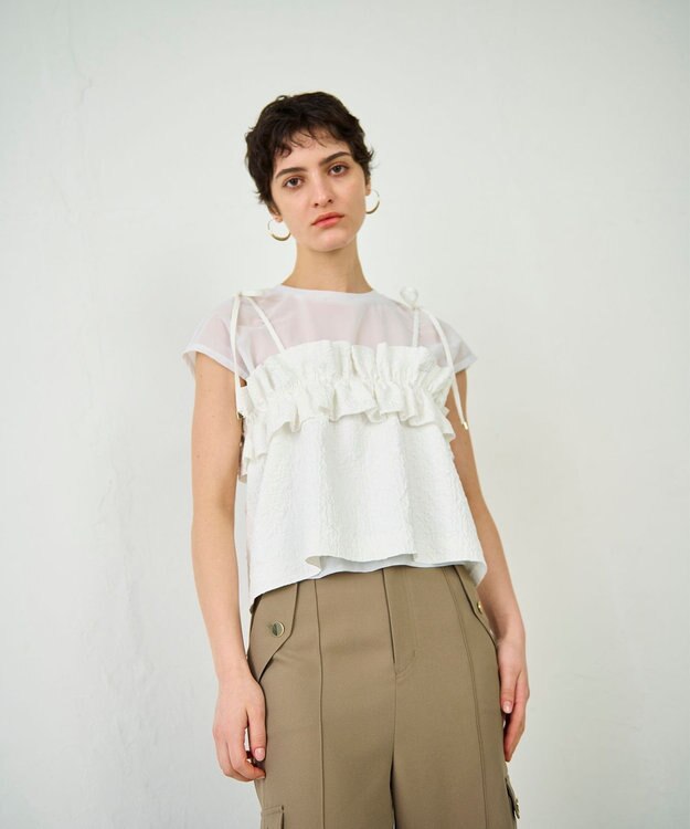 GRACE CONTINENTAL ビスチェチュールトップ ホワイト