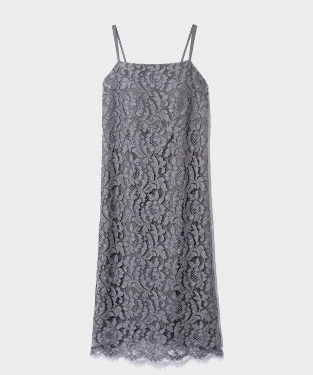 GRACE CONTINENTAL コードリバーレースドレス グレー