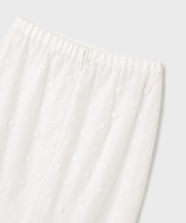 GRACE CONTINENTAL ドットチュールタイトスカート ホワイト