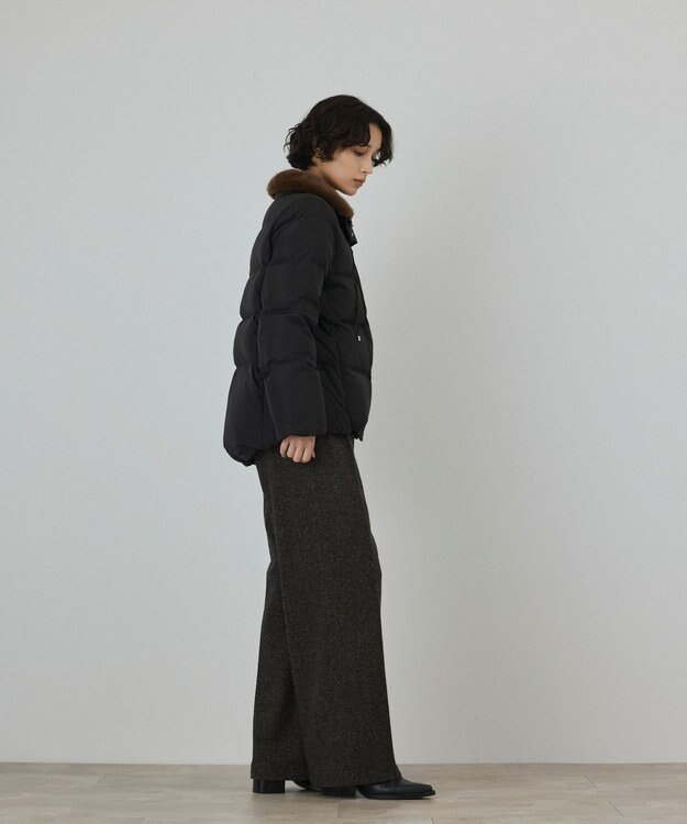 GRACE CONTINENTAL ファー衿ダウンコート ブラック
