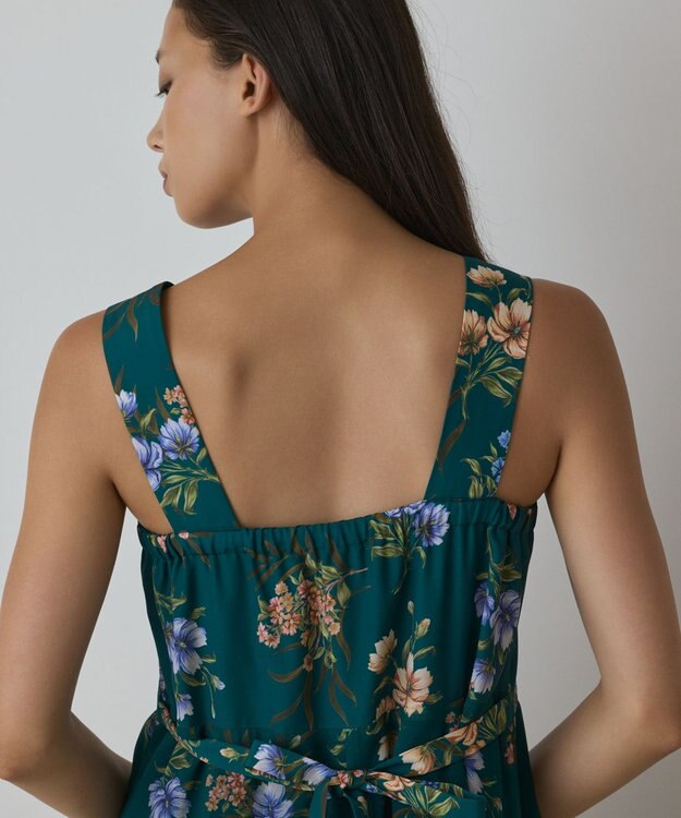 GRACE CONTINENTAL プリントセットアップワンピース グリーン