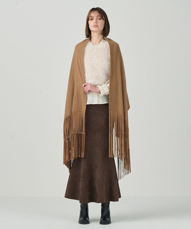 GRACE CONTINENTAL モールニットスカート ブラウン