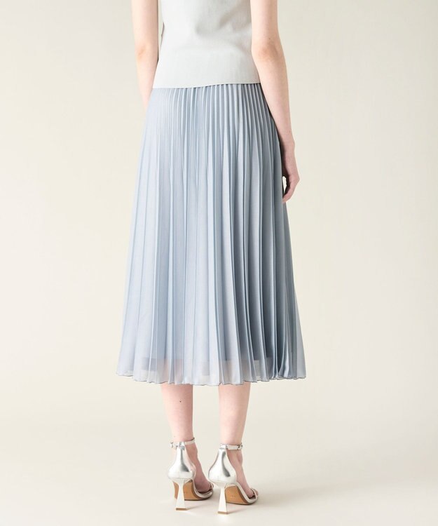 GRACE CONTINENTAL チンツプリーツスカート ブルー