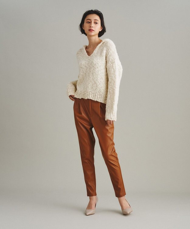 GRACE CONTINENTAL ビッグスラブニットトップ キナリ