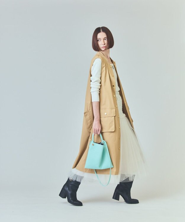 GRACE CONTINENTAL ミリタリー3WAYコート ベージュ