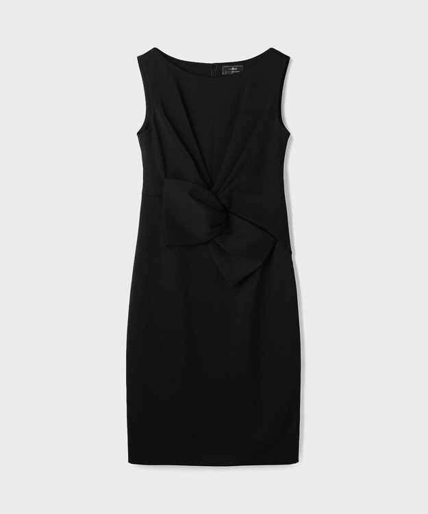 GRACE CONTINENTAL サテンクロスドレープワンピース ブラック