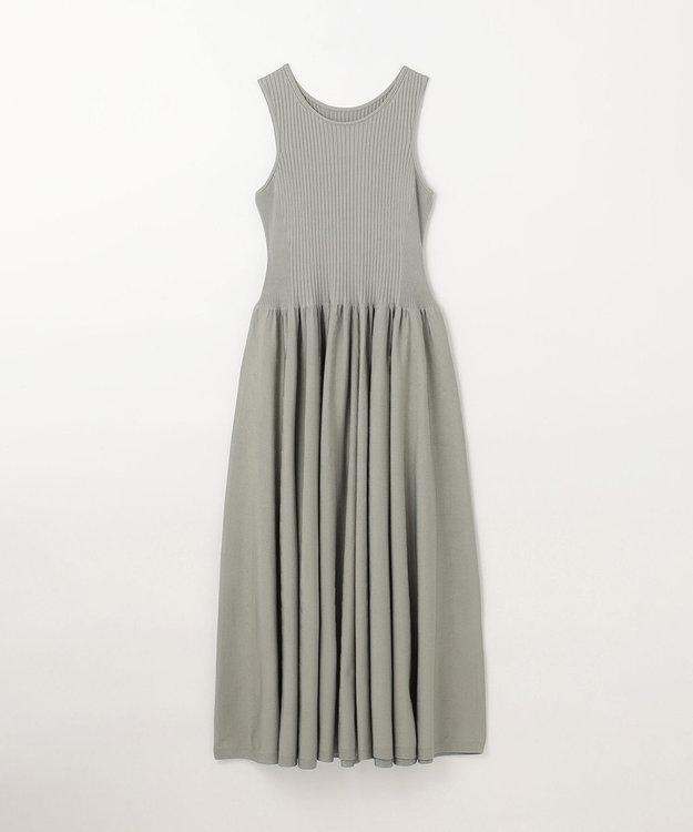 GRACE CONTINENTAL アメスリニットギャザーワンピース カーキ