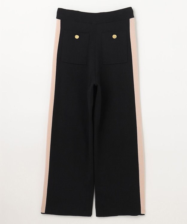 GRACE CONTINENTAL サイドラインニットパンツ ブラック