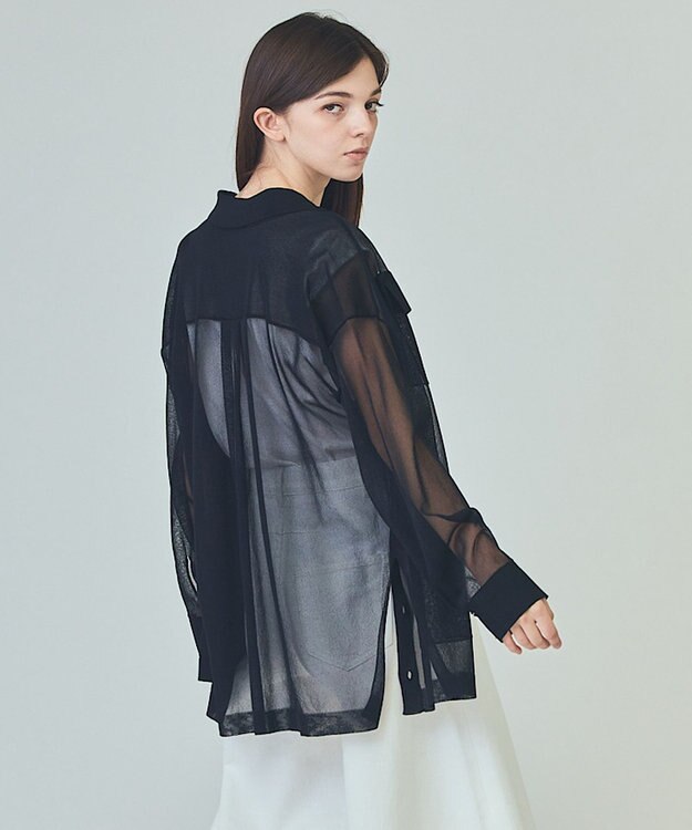 GRACE CONTINENTAL カバーオールシアージャケット ブラック