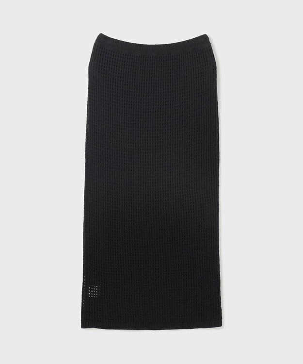 GRACE CONTINENTAL メッシュタイトニットスカート ブラック