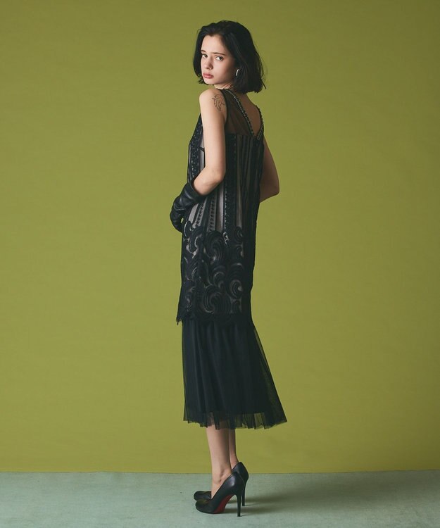 GRACE CONTINENTAL アールデコレースドレス ブラック