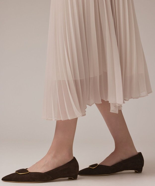 GRACE CONTINENTAL ボウタイプリーツドレス ベージュ