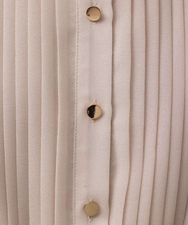 GRACE CONTINENTAL ボウタイプリーツドレス ベージュ