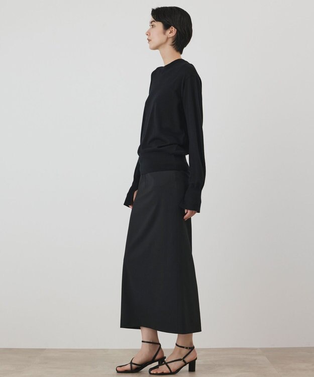 GRACE CONTINENTAL ウールシルククルーニットトップス ブラック