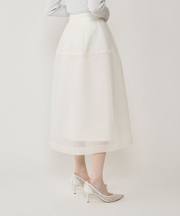 GRACE CONTINENTAL ダンボールメッシュスカート ホワイト