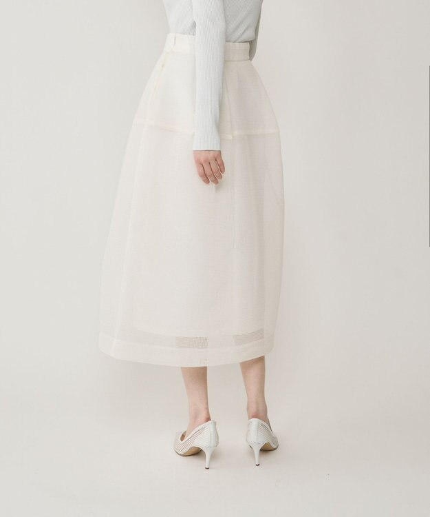 GRACE CONTINENTAL ダンボールメッシュスカート ホワイト