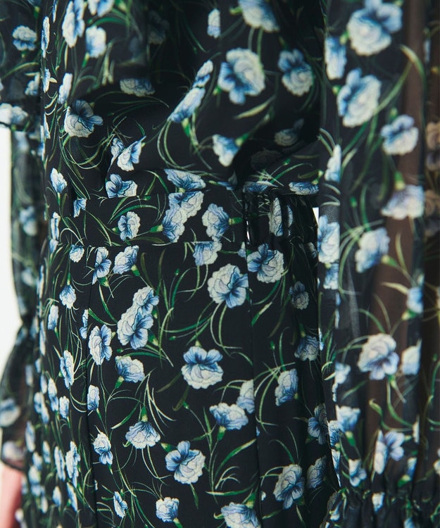 GRACE CONTINENTAL スモールフラワーマーメイドスカート ブラック