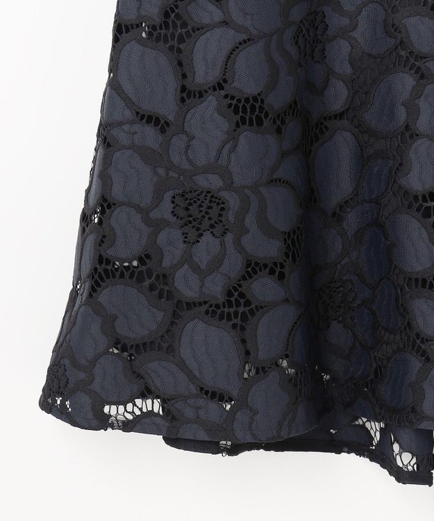 GRACE CONTINENTAL ローズレーススカート ネイビー