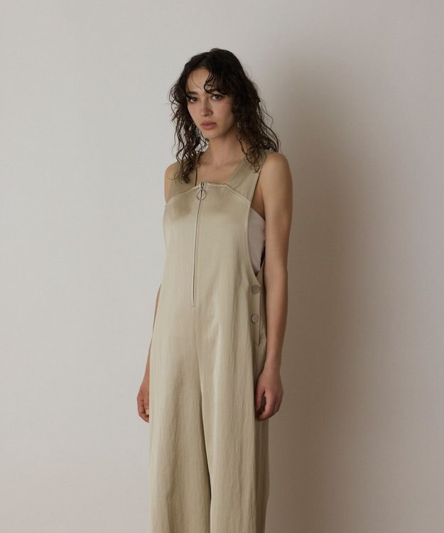 GRACE CONTINENTAL センタージップサロペット ベージュ