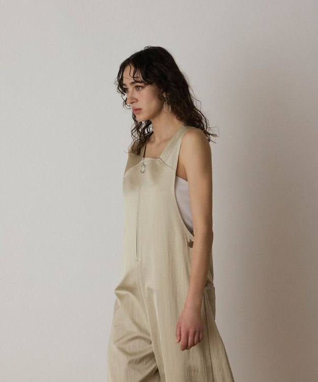 GRACE CONTINENTAL センタージップサロペット ベージュ