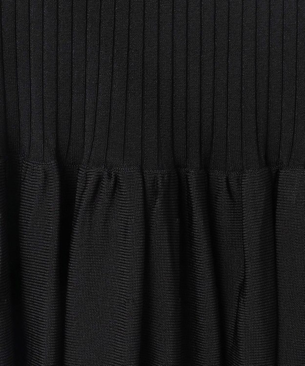 GRACE CONTINENTAL アメスリニットギャザーワンピース ブラック