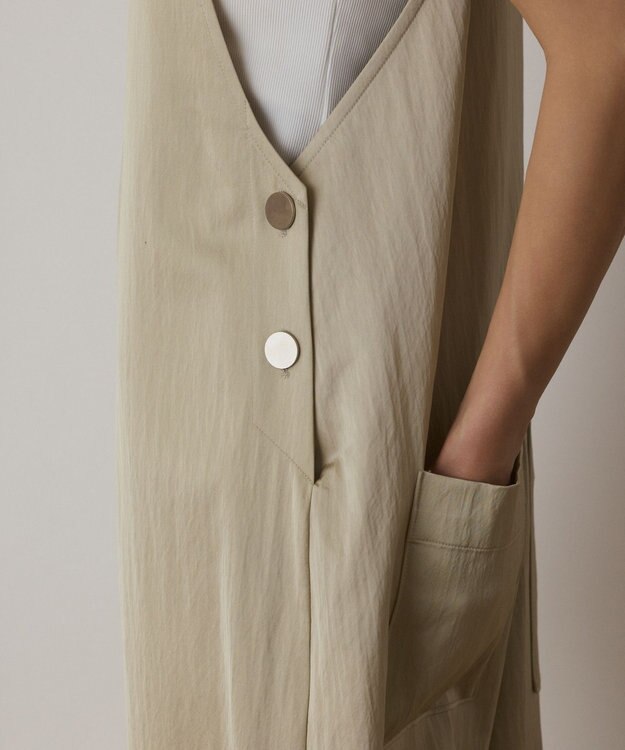 GRACE CONTINENTAL センタージップサロペット ベージュ