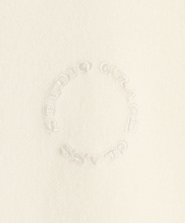 GRACE CONTINENTAL ロゴ刺繍ニットパーカー ホワイト