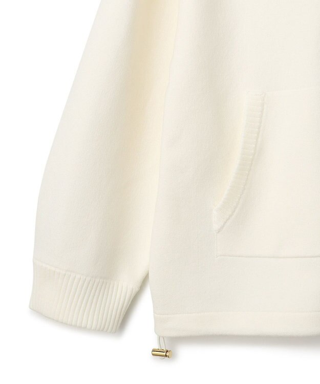 GRACE CONTINENTAL ロゴ刺繍ニットパーカー ホワイト